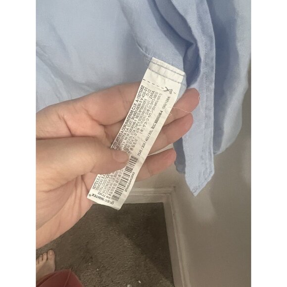 Zara Button Down Shirt XxLarge Blue Relaxed Fit Long Sleeve* 0118 - Picture 4 of 4